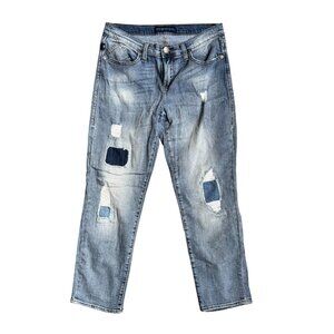 Rock Republic Womens Indee Distressed Patchwork Denim Jeans‎ Size 8 Grunge